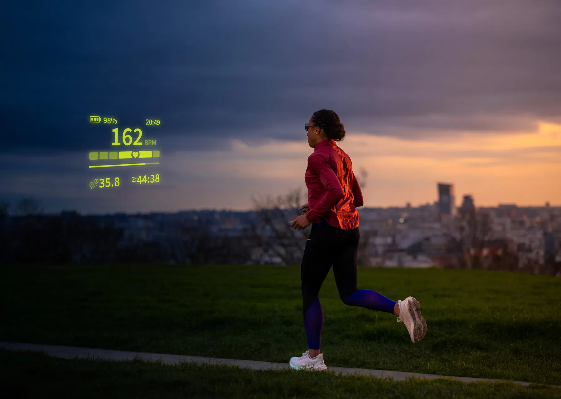 Wanneer je heel strak op tempo of hartslag wil trainen is deze bril een uitkomst